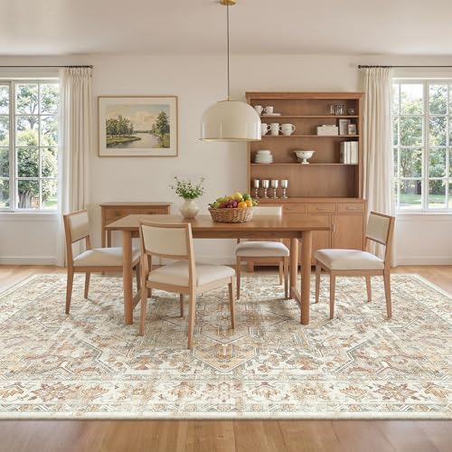 9x12 Area Rugs for Living Room (Orange/Beige / 9' x 12' (Rectangular))