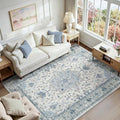Washable Area Rug (Blue/White/Gray / 6' x 9' (Rectangular))