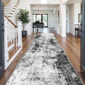 4x12 Runner Rug for Wide Hallway (Black/Grey / 4' x 12' (Runner))