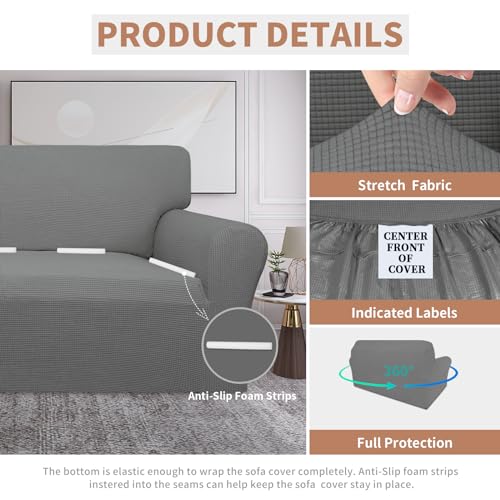 100% Waterproof Oversized Loveseat Cover (Grey / Oversized Loveseat)