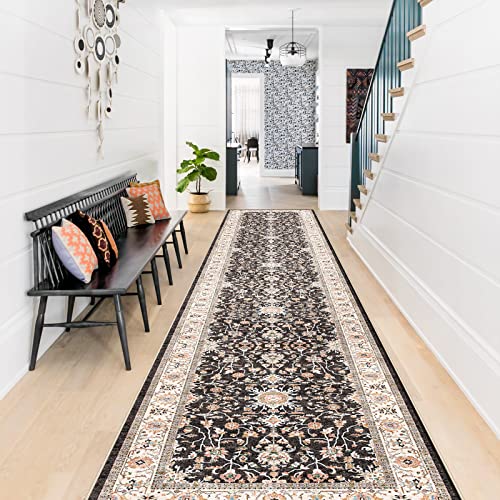 Washable Runner Rug 2x12 (Black / 2' x 12' (Rectangular))