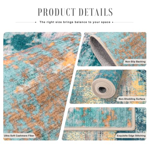 5x7 Area Rug Living Room (Rosy Haze / 5' x 7' (Rectangular))