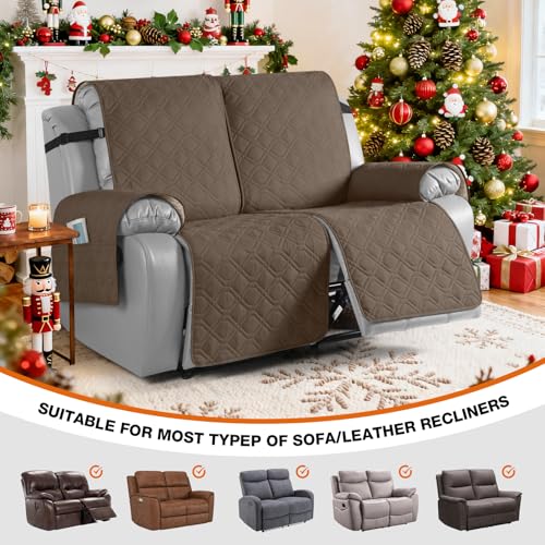 Waterproof Recliner Loveseat Covers Washable (Brown / 2 Seater)