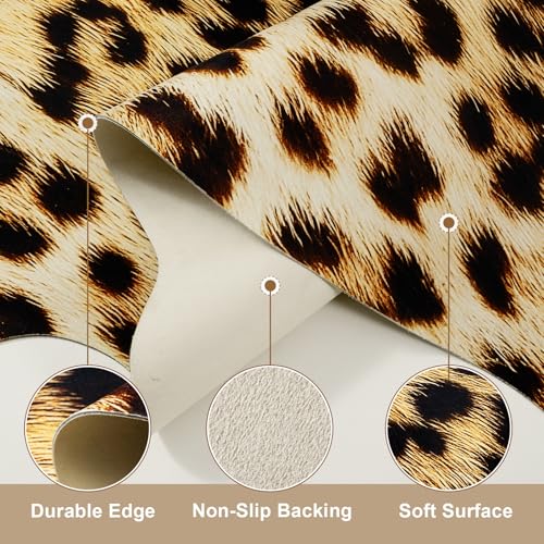 Western Faux Leopard Rug (6'3" x 5'2" (6.2"×5.2 ft) / Black and Gold)