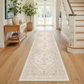 Runner Rug 2x8 Runners for Hallways Washable Rugs (Cream/Beige / 2' x 8' (Runner))