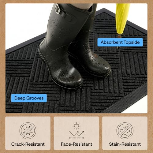 WeatherMAX Door Mat (Black Diamond / 72" x 24")