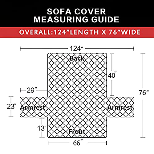 Reversible Couch Cover for 3 Cushion Couch Sofa Cover for Dogs Water Resistant Furniture Protector Cover with Foam Sticks Elastic Straps for Pet Cat (Green/Christmas Red / Large Sofa)