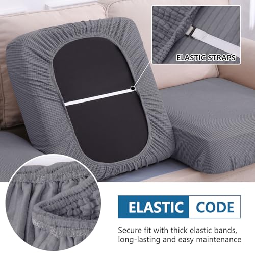Waterproof Couch Cushion Covers for Pets (Middle Grey / Medium)