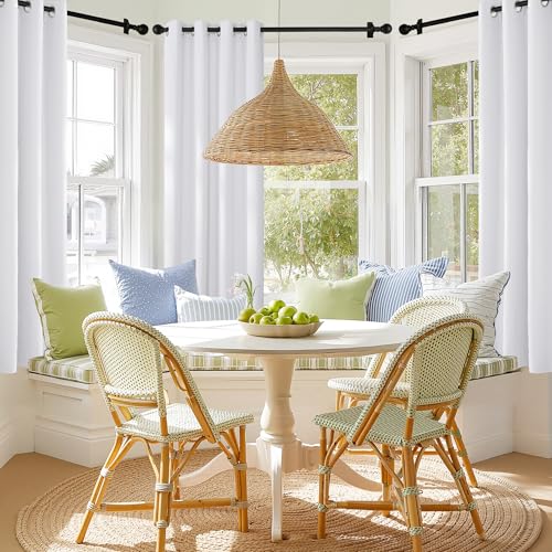 100% Blackout White Curtains 63 inch Length (100% Blackout White / 37"W x 63"L (Pack of 2))