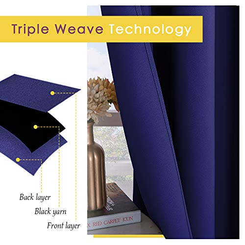 Blackout Curtain Panels for Bedroom (Royal Blue / 70"W x 95"L (Pack of 2))