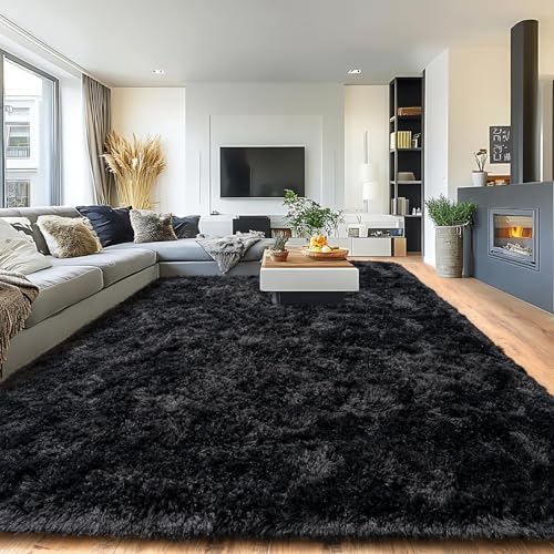8x10 Rug for Living Room (Black / 8' x 10' (Rectangular))
