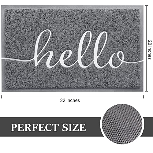 Door Mat Welcome Mat Floor Mat for Entryway (Grey / 1'8" x 2'8" (Rectangular))