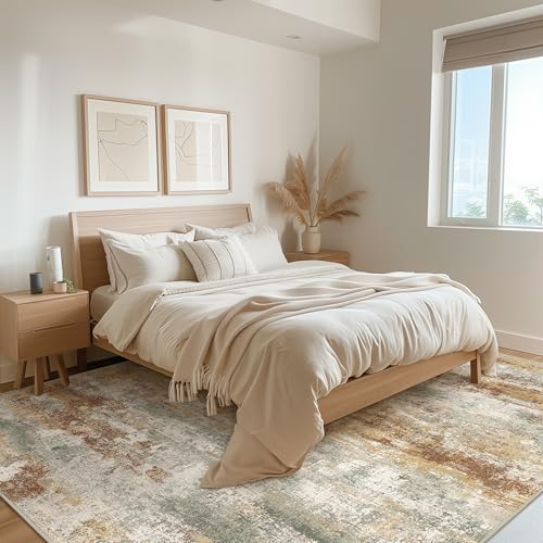 5x7 Area Rug for Bedroom (Orange Green / 5' x 7' (Rectangular))