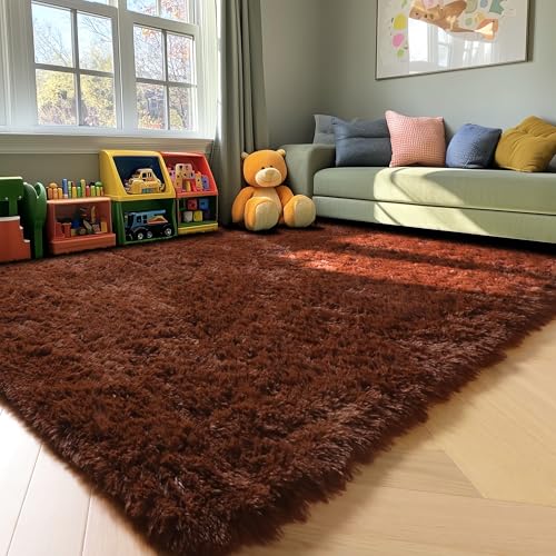 Brown 6x9 Area Rugs for Living Room Bedroom (Brown / 6' x 9' (Rectangular))