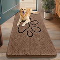 Dog Door Mat for Muddy Paws (48"X30" / Coffee and Black)