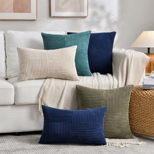 2 Packs Tan Decorative Throw Pillow Covers 16x16 Inch for Living Room Couch Bed Sofa (Tan / 16" x 16" (Pack of 2))