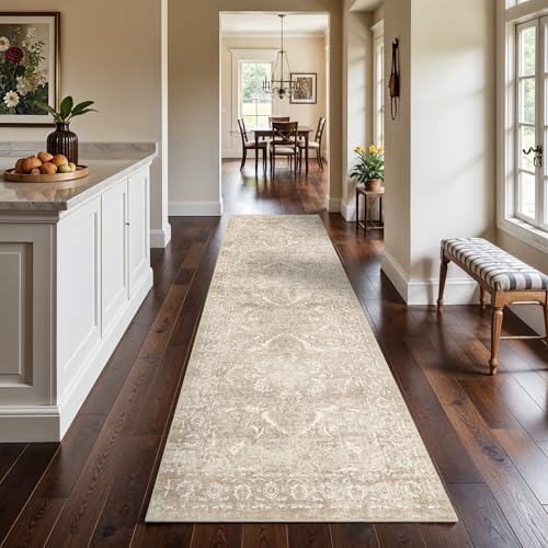 3x12 Washable Hallway Runners (Natural Beige / 3x12)
