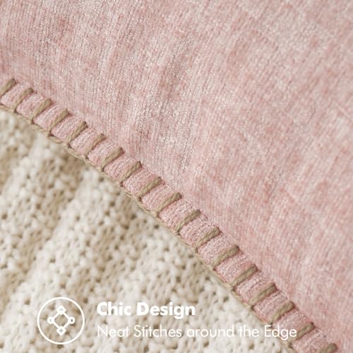 Decorative Couch Throw Pillow Covers 16x16 Inch Pink 2 Pack (Pink / 16" x 16" (Pack of 2))
