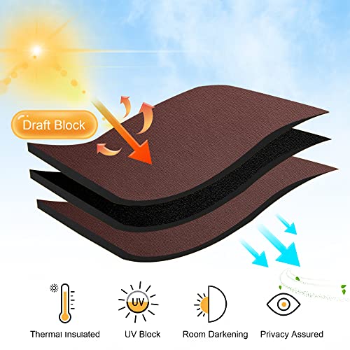 Cafe Blackout Curtains 24 inch Length (Chocolate Brown / 29"W x 24"L (Pack of 2))