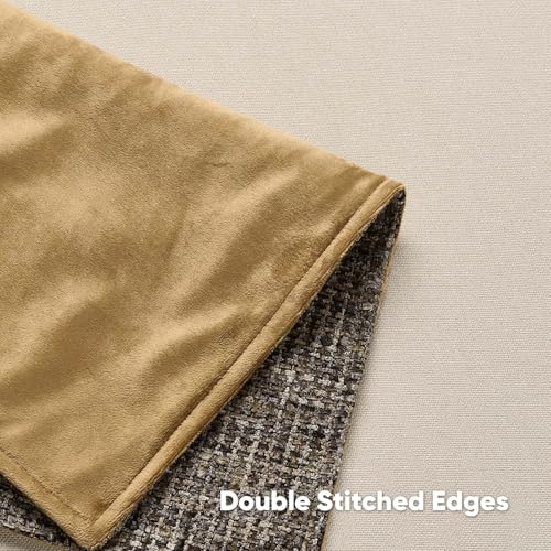 Pack of 2 Tweed Chenille Throw Pillow Covers 22x22 Inch (Coffee / 22" x 22" (Pack of 2))