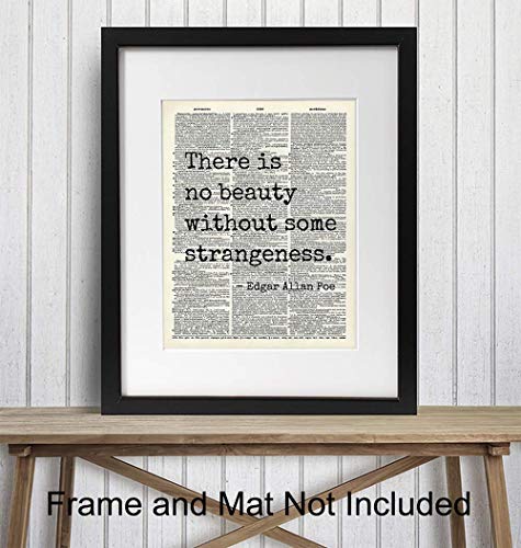 Edgar Allan Poe Quote 8x10 Dictionary Art Wall Decor Picture (8"L x 10"W / Unframed)