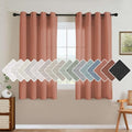 Linen Curtains Home Decorative Nickel Grommet Curtains Privacy Added Energy Saving Light Filtering Semi Sheer Window Treatments Draperies for Bedroom (52"W x 54"L (Pack of 2) / Terracotta)