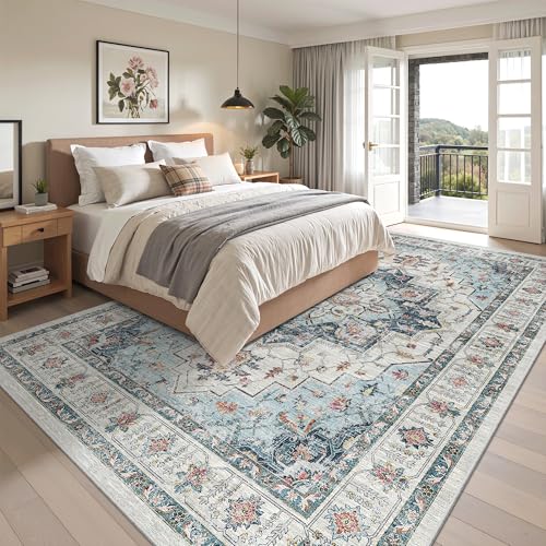 8x10 Area Rugs for Living Room (Blue / 8' x 10' (Rectangular))