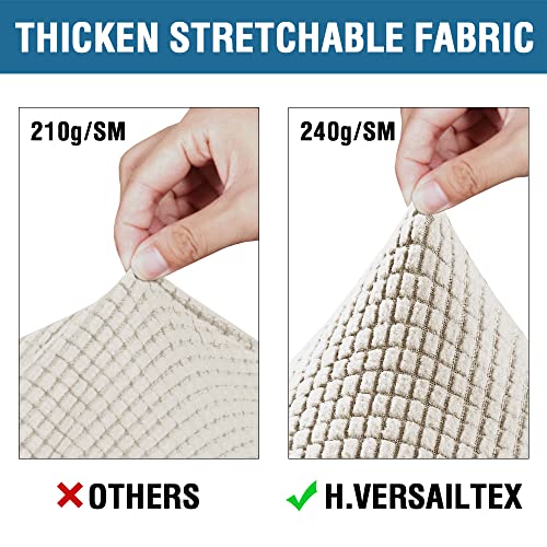 3 Piece Stretch Sofa Covers for 2 Cushion Sofa Couch Covers for Living Room Sofa Slipcovers (Medium-XL / Island Fossi)