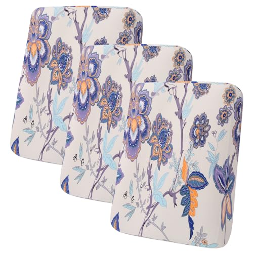 Printed Couch Cushion Covers (Beige / Seat Cover 3 Pack)