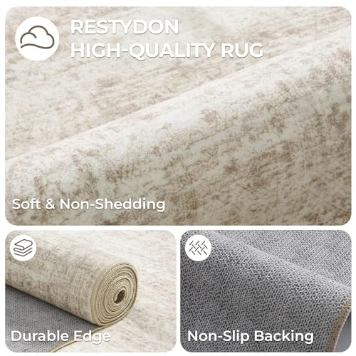 2x8 Runner Rug Non Slip (Beige/Ivory / 2' x 8' (Runner))