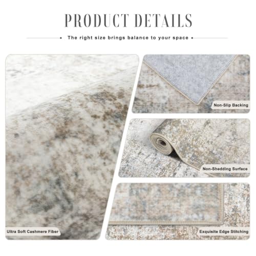 9x12 Area Rug Living Room Rug (Brown Grey / 9' x 12' (Rectangular))