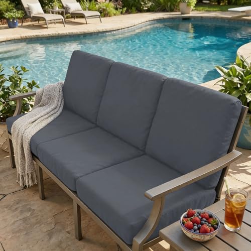 Milk Silk Couch Cushion Covers (Dark Grey / Seat Cover 2 Pack)