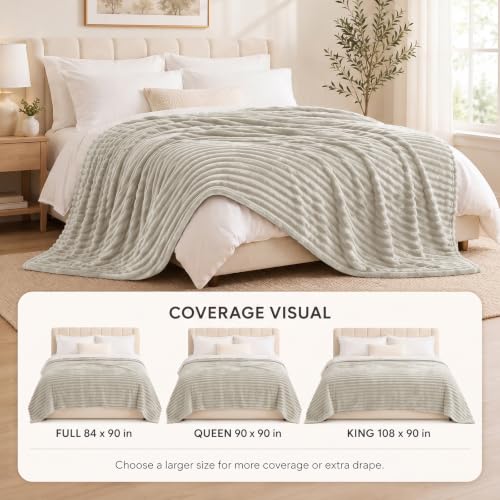 Linen King Size Blanket for Bed (Linen / King (108" x 90"))