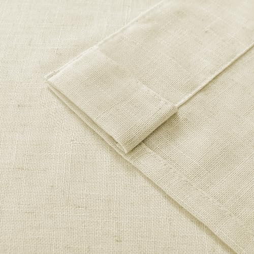 Linen Curtains 108 Inch Length 2 Panel Sets (Linen / 52"W x 108"L (Pack of 2))