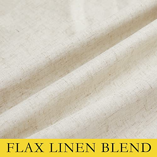 Natural Blackout Curtains for Kitchen 34" Wide x 48" Long 2 Panels (34"W x 48"L (Pack of 2) / Natural)