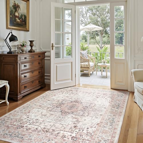 8x10 Pink Area Rugs for Bedroom Living Room (Sunflower Pink / 8' x 10' (Rectangular))