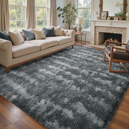 9x12 Ft Extra Large Shag Rugs for Living Room (Ff Grey 5sm02 / 9' X 12' (Rectangular))