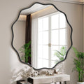 Round Wavy Mirror (Black / 36"L x 36"W)