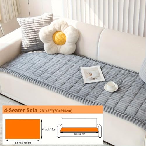 Couch Cover for Dogs Washable Non (Light Gray / 27.6X82.7)