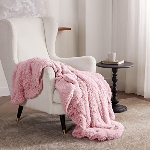 Faux Fur Fluffy Sherpa Throw Blanket Couch Twin Pink 60"x80" (04- Pink / Twin (60" X 80"))