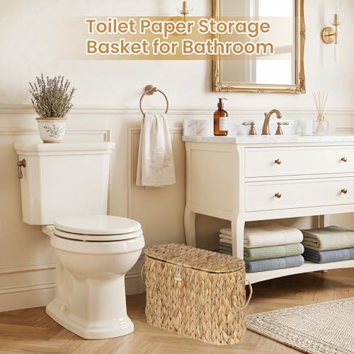 Toilet Paper Storage Basket (Natural(water Hyacinth))