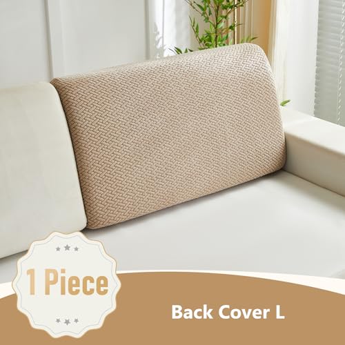 Couch Cushion Covers for Sofa Couch Covers Wear (Texture-light Coffee / Large Back Cover)