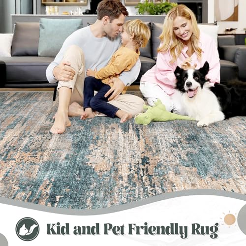 10x14 Area Rugs for Living Room (Green Brown / 10' x 14' (Rectangular))