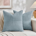 Set of 2 Light Blue Decorative Throw Pillow Covers 16x16 Inch for Living Room Couch Bed (Light Blue / 16" x 16" (Pack of 2))