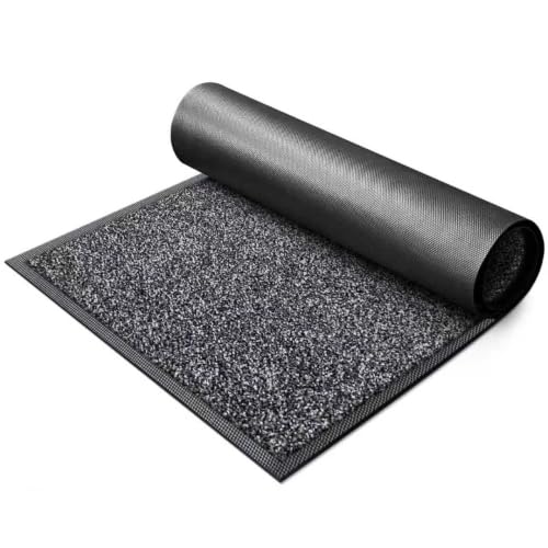 Super Absorbent Front Door Mat (Grey / 1'5" x 2'6" (Rectangular))