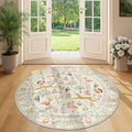 4ft Round Rug (Beige (Animal) / 4' (Round))
