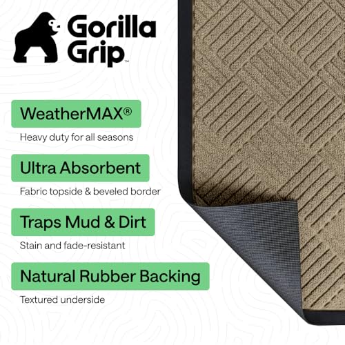 WeatherMAX Door Mat (Beige Diamond / 29" x 17")