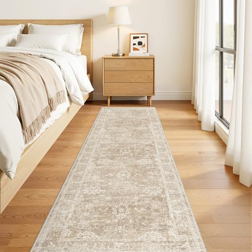Rug Runner for Hallway 2.5x8 (Beige/Brown / 2'6" x 8' (Runner))