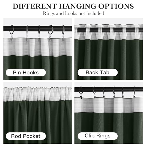Army Green Velvet Blackout Curtains 96 inches for Bedroom (Army Green / 52"W x 96"L (Pack of 2))