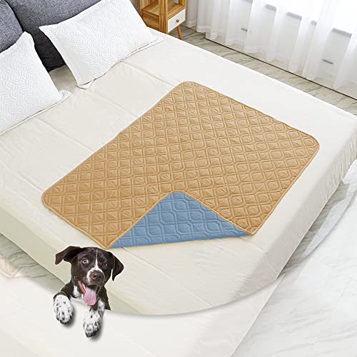 Waterproof Dog Bed Cover Pet Blanket for Furniture Bed Couch Sofa Reversible (40x50 Inch (Pack of 1) / Sand+stoneblue)